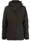 Canada Goose Hooded Quilted Jacket Long Sleeves In Brown
