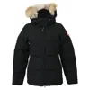 Canada Goose Chelsea Parka Heritage Down Jacket In Black Polyester In Black