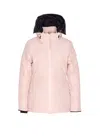 Canada Goose Hooded Quilted Jacket Side Pockets In Pink