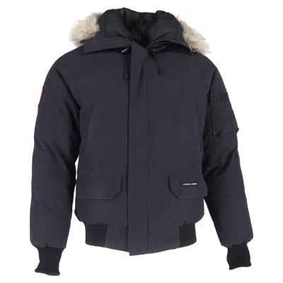Canada Goose Chiliwack Fur Trim Bomber Jacket In Black Polyester