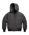 Canada Goose Granite Grey Chilliwack Bomber Jacket With Attached Hood In Black