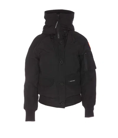 Canada Goose Chilliwack Hooded Shell Bomber Jacket In Black