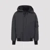 Canada Goose Granite Grey Chilliwack Bomber Jacket With Attached Hood In Blue