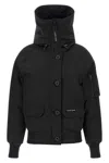 Canada Goose Chilliwack Hooded Shell Down Bomber Jacket In Black