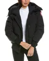 Canada Goose Chilliwack Hooded Shell Down Bomber Jacket In Black