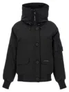 Canada Goose Chilliwack Hooded Shell Down Bomber Jacket In Black