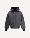 Canada Goose Hooded Bomber Jacket Long Sleeves In Gray
