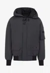 Canada Goose Granite Grey Chilliwack Bomber Jacket With Attached Hood In Gray
