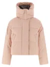 Canada Goose Cropped Puffer Jacket With High Collar In Neutral