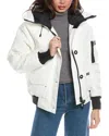 Canada Goose Womens Nrth Star White Chilliwack Hooded Woven-down Jacket In White