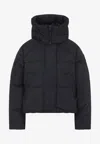 Canada Goose Cropped Puffer Jacket With Concealed Zipper In Black