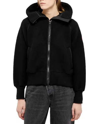 Canada Goose Chilliwack Fleece Wool-blend Bomber Jacket In Black