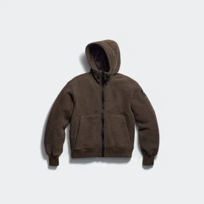 Canada Goose Chilliwack Fleece-bomberjacke Mit Black Disc In Brown