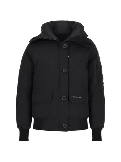 Canada Goose Chilliwack Padded Quilted Hooded Polyester-blend Jacket In Black
