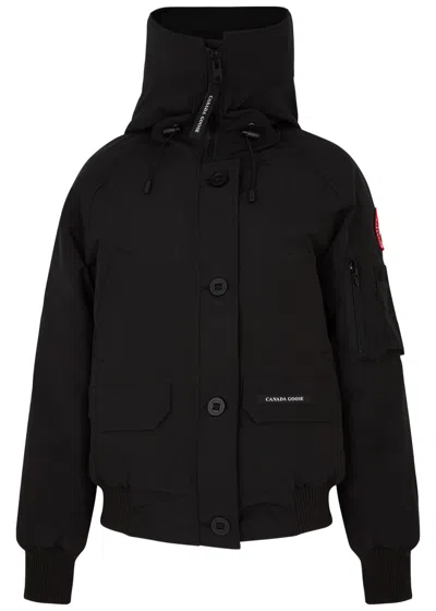 Canada Goose Chilliwack Hooded Shell Down Bomber Jacket In Black