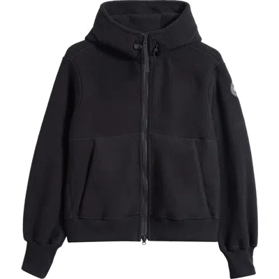 Canada Goose Chilliwack Kind Fleece Hooded Bomber Jacket In Brown