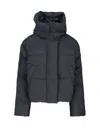 Canada Goose Cropped Quilted Puffer Jacket With Adjustable Hood In Black