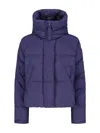 Canada Goose Cropped Puffer Jacket With Adjustable Hood In Purple