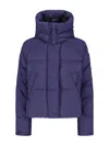 Canada Goose Cropped Puffer Jacket With Adjustable Hood In Purple