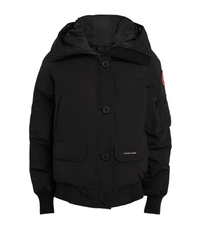 Canada Goose Chilliwack Hooded Shell Down Bomber Jacket In Black