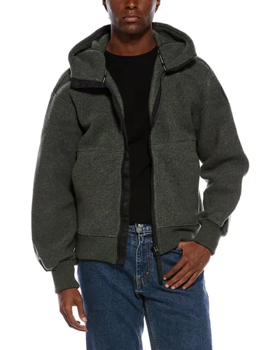 Canada Goose Chilliwack Wool-blend Fleece Bomber Jacket In Blue