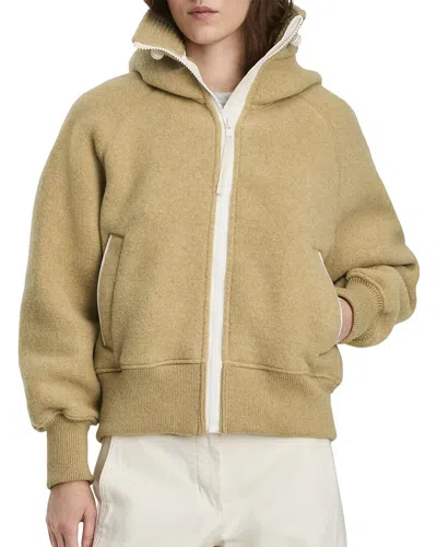 Canada Goose Chilliwack Wool-blend Fleece Bomber Jacket In Neutral