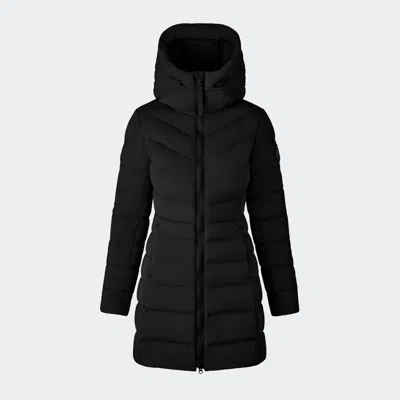 Canada Goose Womens Clair Long Coat In Black