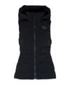 Canada Goose Quilted Hooded Sleeveless Gilet In Black