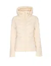 Canada Goose White Clair Jacket Frontal Zip Closure In Multi