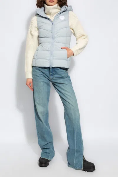 Canada Goose Clair Logo-patch Quilted Gilet In Light Blue