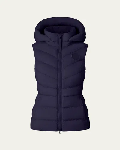 Canada Goose Clair Hooded Down Puffer Vest In Purple