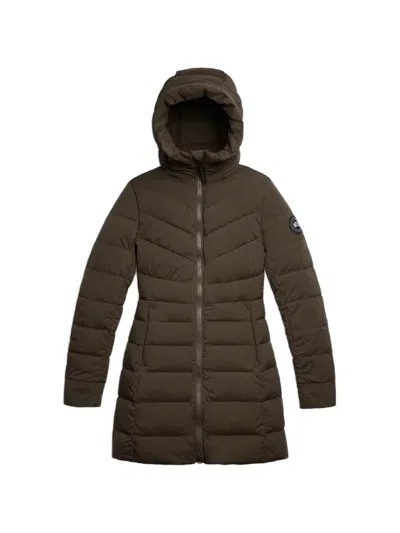 Canada Goose Clair Hooded Padded Coat In Brown