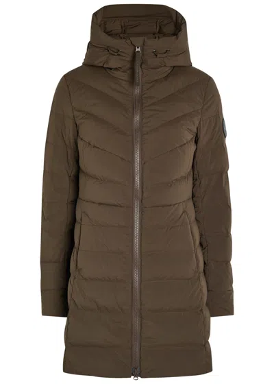 Canada Goose Clair Hooded Padded Shell Coat In Brown