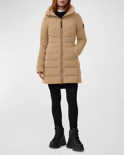Canada Goose Clair Hooded Puffer Coat In Desert Sand