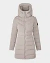 Canada Goose Clair Hooded Puffer Coat In High Collar With Hood