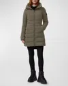 Canada Goose Clair Hooded Puffer Coat In Green