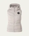 Canada Goose Clair Hooded Puffer Vest In Lucent Rose