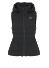 Canada Goose Quilted Hooded Sleeveless Gilet In Black