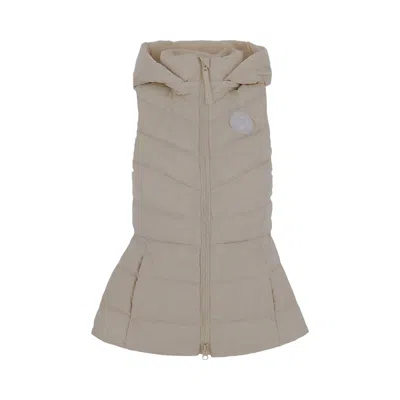 Pre-owned Canada Goose Clair Logo Patch Vest 'linen' | Cream | Women's Size M In White