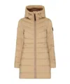 Canada Goose Clair Long Sleeve Cotton Coat In Beige