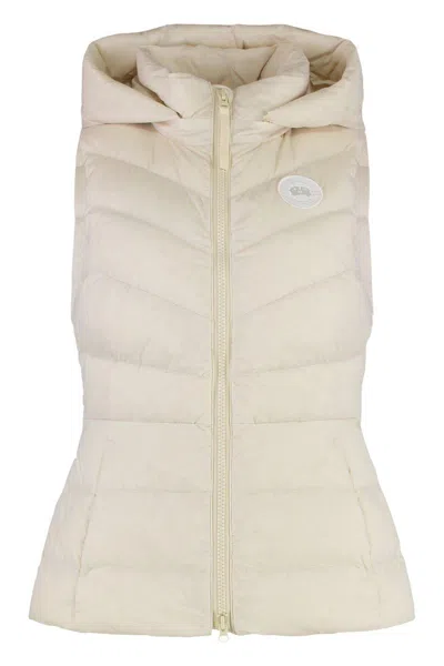 Canada Goose Hood Design Quilted Sleeveless Bodywarmer In Neutral