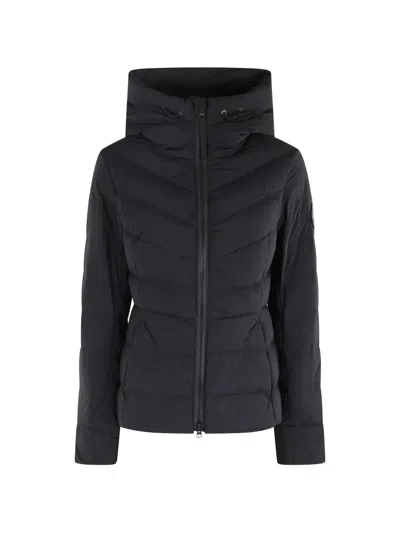 Canada Goose Clair Quilted Hooded Pufer Jacket In Black