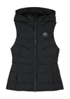 Canada Goose Quilted Hooded Sleeveless Gilet In Black