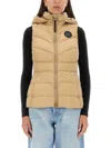 Canada Goose Clair Logo Patch Vest In Beige