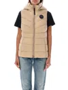 Canada Goose Clair Logo Patch Vest In Desert Sand