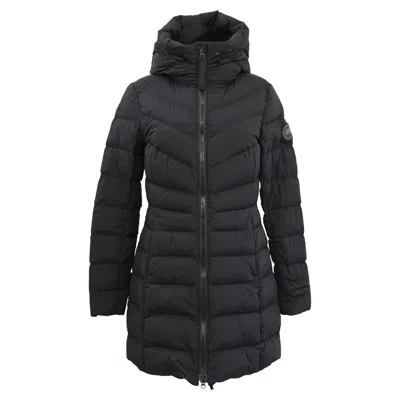 Canada Goose Clair Zip-up Down Coat In Black Nylon
