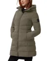 Canada Goose Clair 750 Fill Power Down Puffer Coat In Smokey Sage
