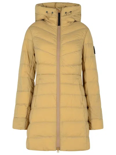 Canada Goose Claire Long Beige Polyamide Blend Down Jacket In Cream