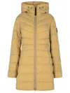 Canada Goose Claire Long Beige Polyamide Blend Down Jacket In Cream