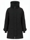 Canada Goose Classic Black Padded Coat With Quilted Texture And Logo Patch In Black